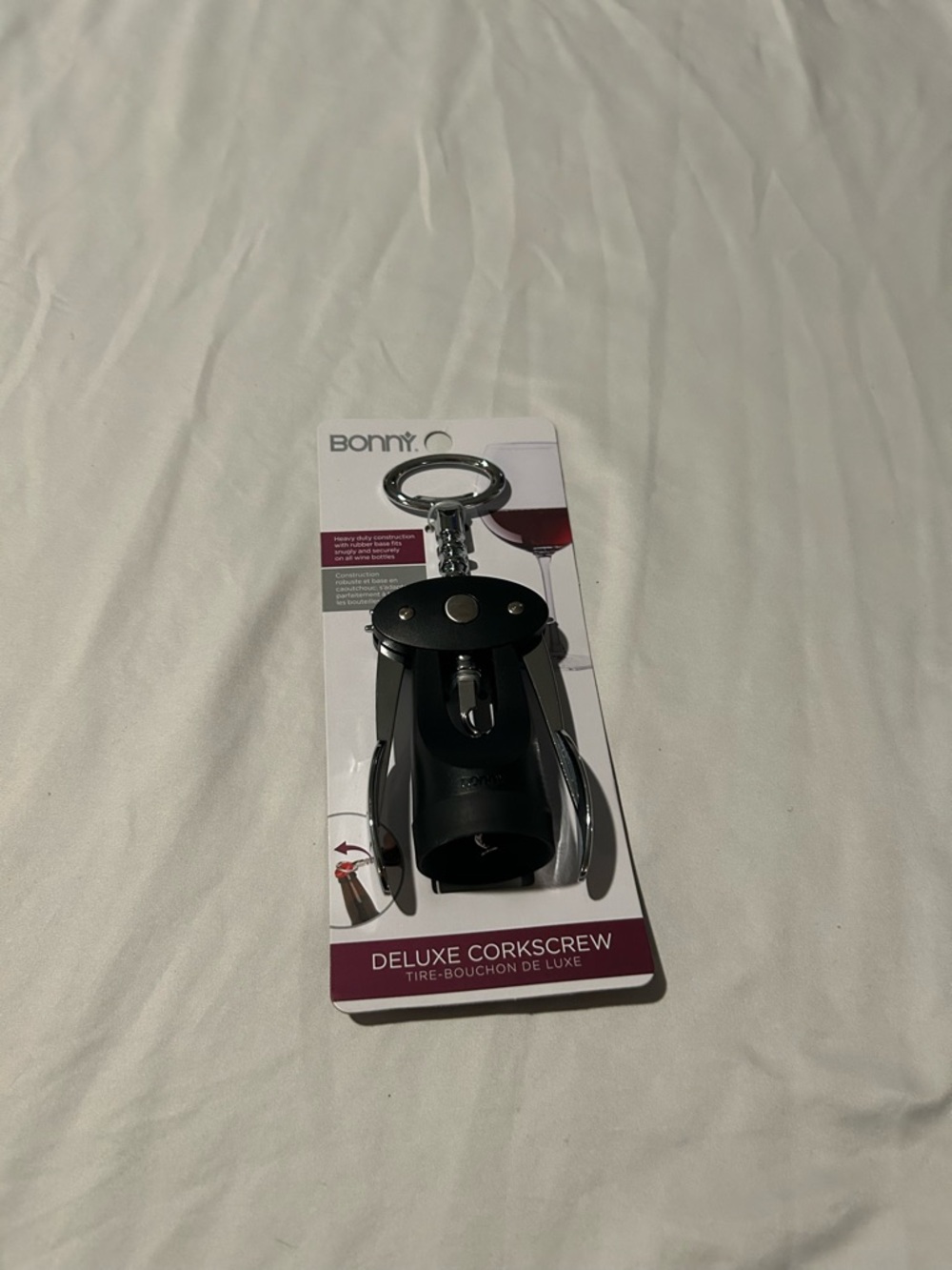 Bonny Black & Silver Deluxe Wing Corkscrew - Picture 2 of 4